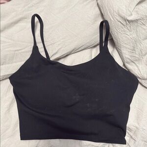 Black Spaghetti Strap Crop Top